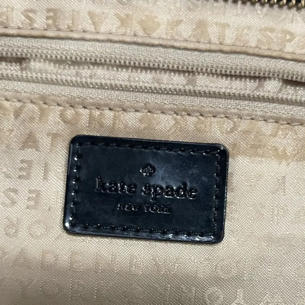 Kate Spade Harmony Metro Tote Handbag Patent Leather Purse All over Hearts